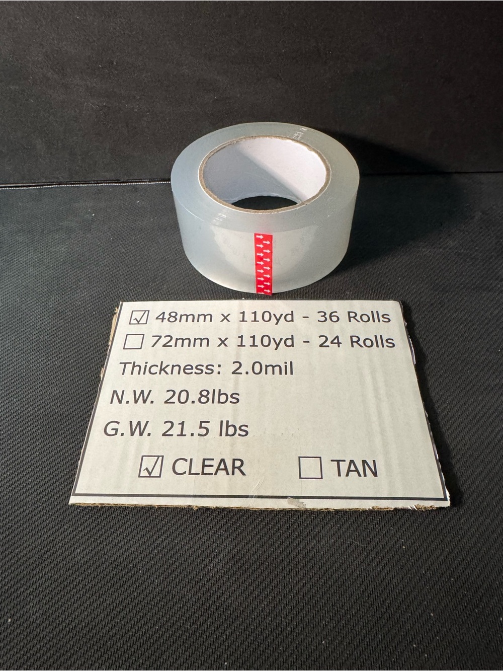 Clear Packing Tape Roll 48mm x 110yd - Clear